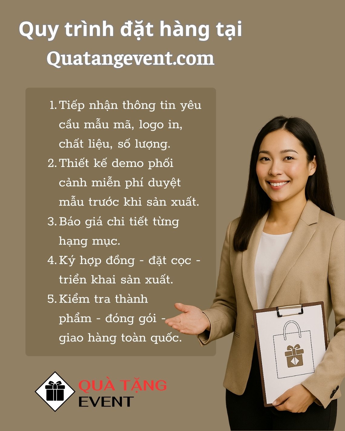 Quy trình đặt hàng tại Quà Tặng Event Quy trình đặt hàng tại Quà Tặng Event