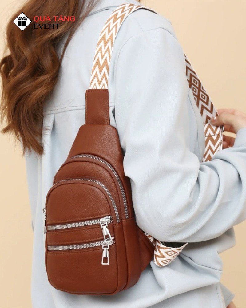 Túi đeo chéo quà tặng doanh nghiệp, in logo theo yêu cầu - Mã TDC094 Xưởng may gia công quà tặng túi đeo chéo - TDC094
