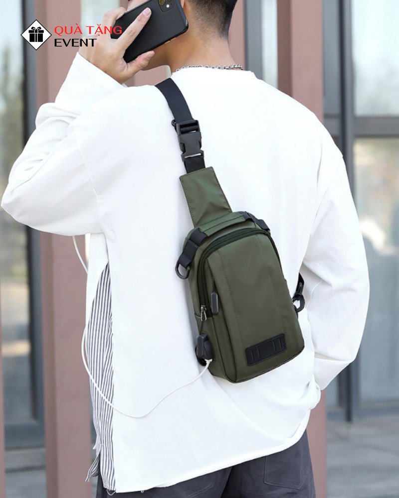 Túi đeo chéo quà tặng doanh nghiệp, in logo theo yêu cầu - Mã TDC091 Xưởng may túi bao tử đeo chéo - TDC091