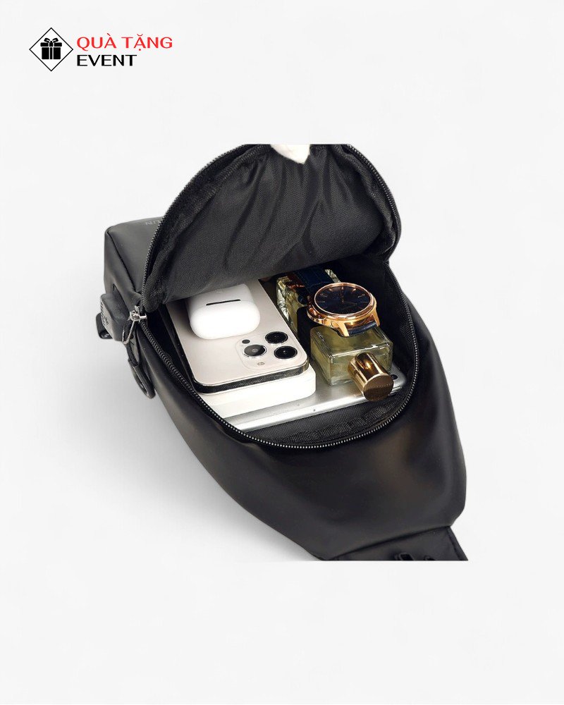 Túi đeo chéo quà tặng doanh nghiệp, in logo theo yêu cầu - Mã TDC104 Xưởng may túi bao tử đeo chéo chuyên nghiệp - TDC104