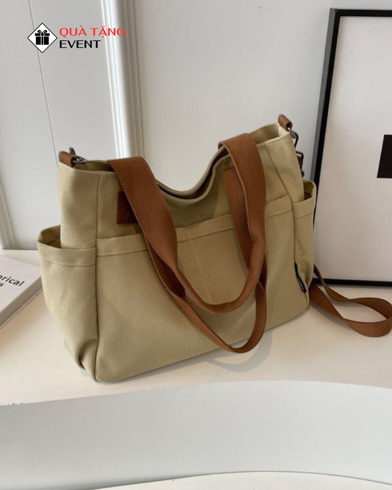 Túi canvas quà tặng doanh nghiệp, in logo theo yêu cầu - Mã TCV008 CTY sản xuất túi Canvas - TCV008