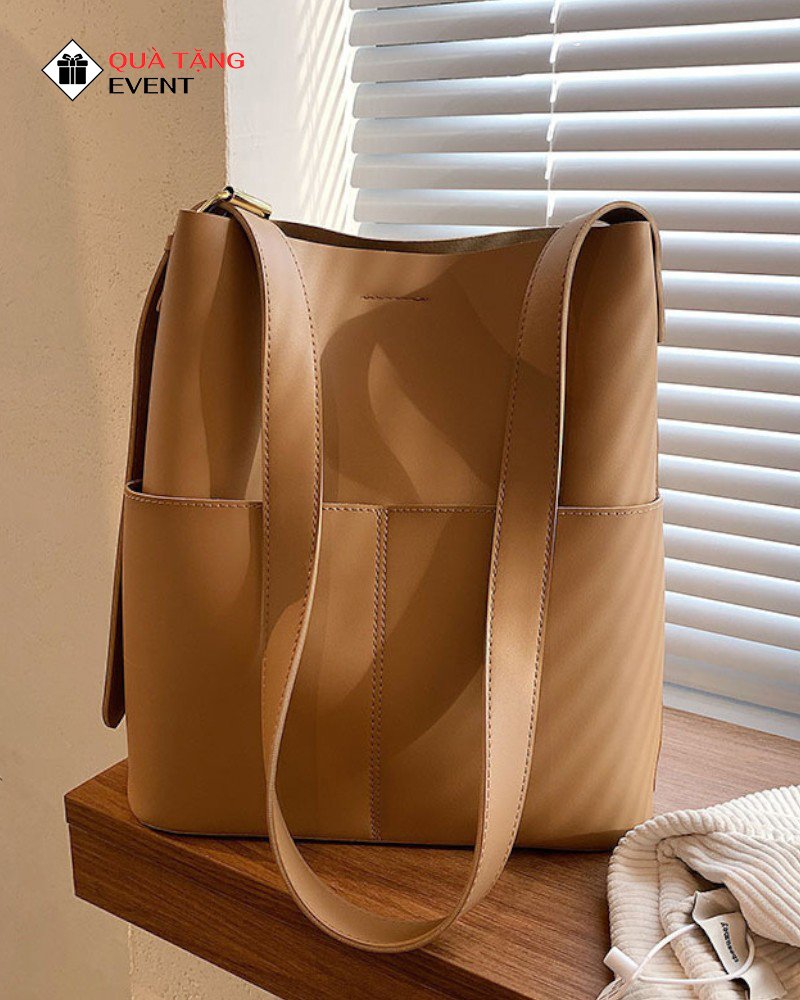 Túi xách nữ đeo vai quà tặng doanh nghiệp, in logo theo yêu cầu - Mã TXNDV012 Các hãng túi xách nữ của Việt Nam - TXNDV012