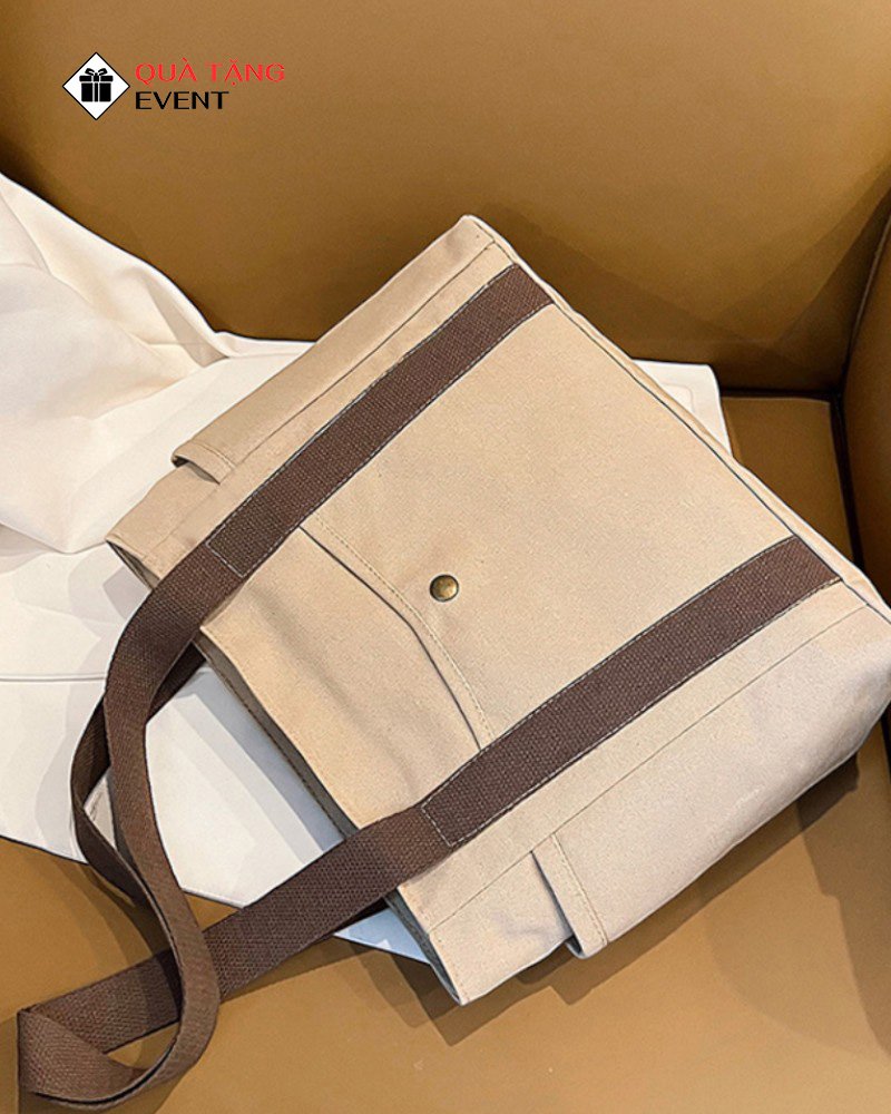 Túi canvas quà tặng doanh nghiệp, in logo theo yêu cầu - Mã TCV009 Chuyên sản xuất túi Canvas - TCV009