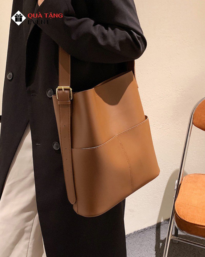 Túi xách nữ đeo vai quà tặng doanh nghiệp, in logo theo yêu cầu - Mã TXNDV012 Chuyên sản xuất túi xách nữ - TXNDV012