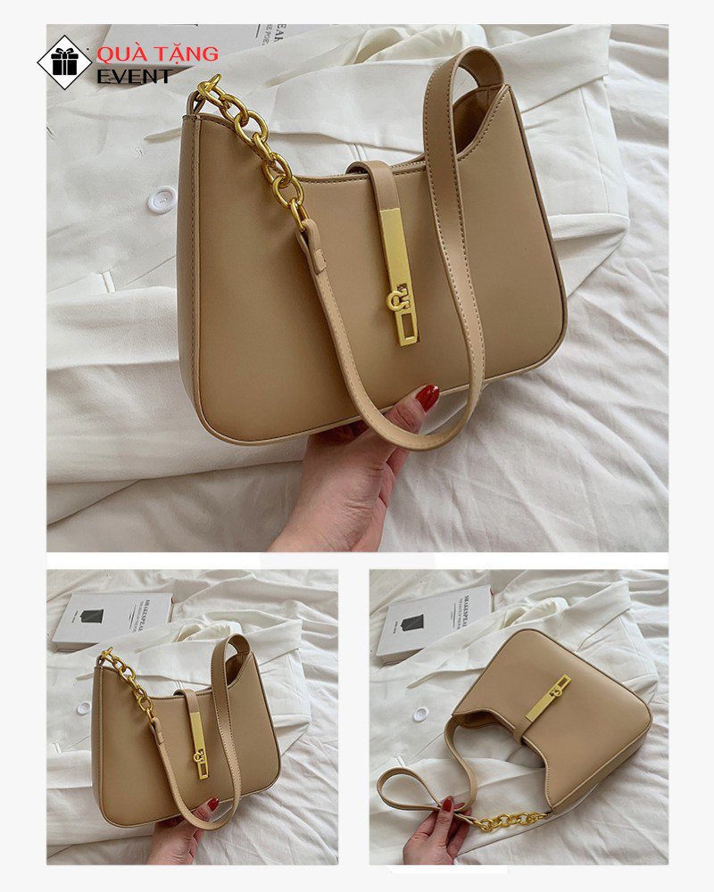 Túi xách nữ đeo vai quà tặng doanh nghiệp, in logo theo yêu cầu - Mã TXNDV001 Cơ sở may gia công túi xách nữ - TXNDV001