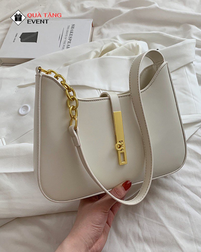 Túi xách nữ đeo vai quà tặng doanh nghiệp, in logo theo yêu cầu - Mã TXNDV001 Cơ sở may túi xách nữ - TXNDV001