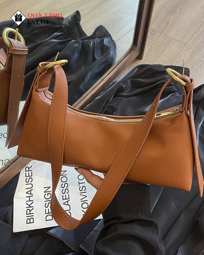 Túi xách nữ đeo vai quà tặng doanh nghiệp, in logo theo yêu cầu - Mã TXNDV004 Cơ sở may túi xách nữ thời trang đẹp - TXNDV004