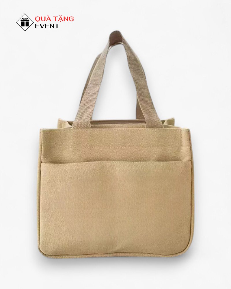 Túi canvas quà tặng doanh nghiệp, in logo theo yêu cầu - Mã TCV017 Cơ sở sản xuất túi Canvas quà tặng - TCV017