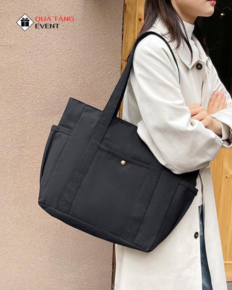 Túi canvas quà tặng doanh nghiệp, in logo theo yêu cầu - Mã TCV003 Công ty may túi Canvas trẻ em - TCV003