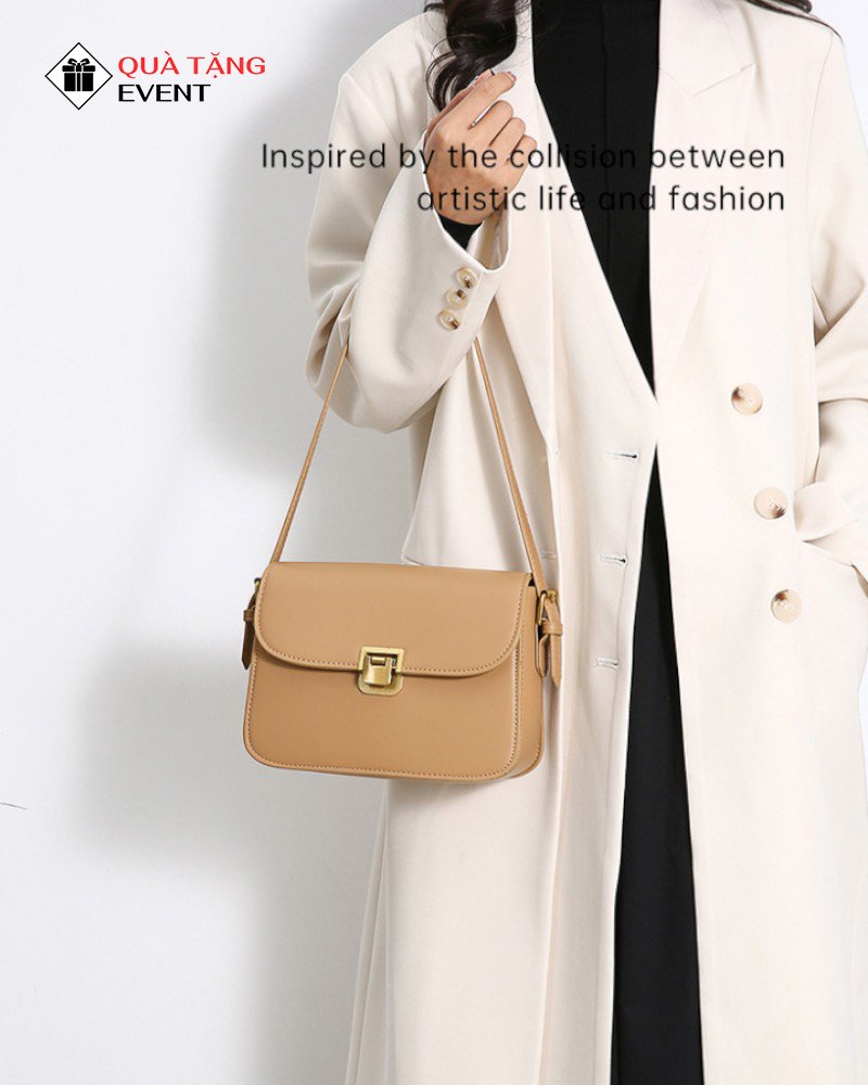 Túi xách nữ đeo chéo quà tặng doanh nghiệp, in logo theo yêu cầu - Mã TXNDC016 Công ty sản xuất quà tặng túi xách nữ - TXNDC016