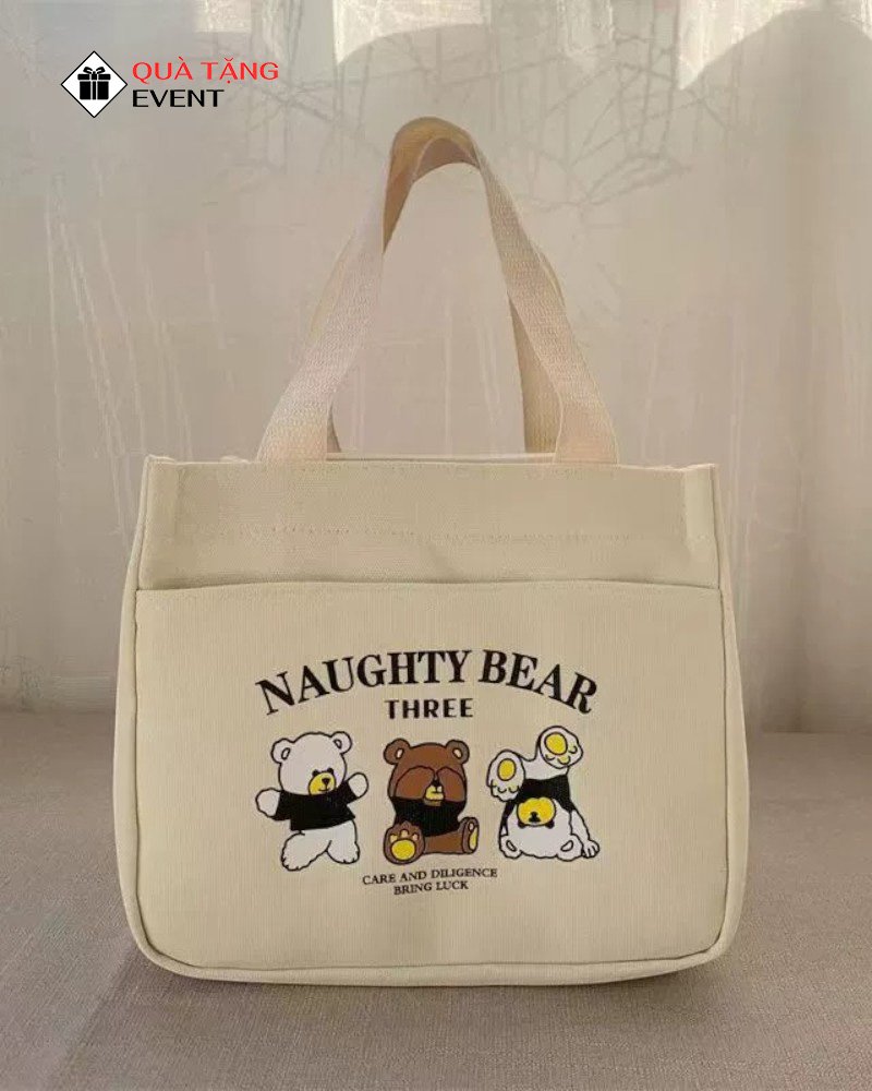 Túi canvas quà tặng doanh nghiệp, in logo theo yêu cầu - Mã TCV017 Công ty sản xuất túi Canvas Sài Gòn - TCV017
