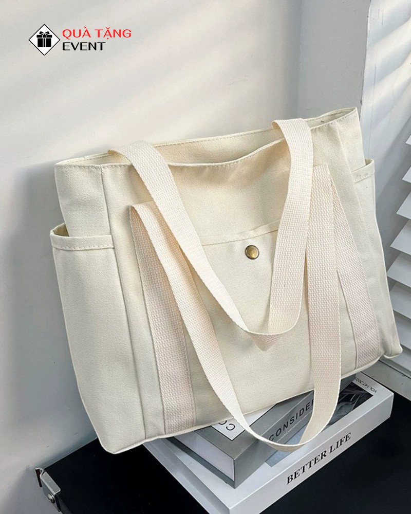 Túi canvas quà tặng doanh nghiệp, in logo theo yêu cầu - Mã TCV009 Công ty sản xuất túi Canvas - TCV009