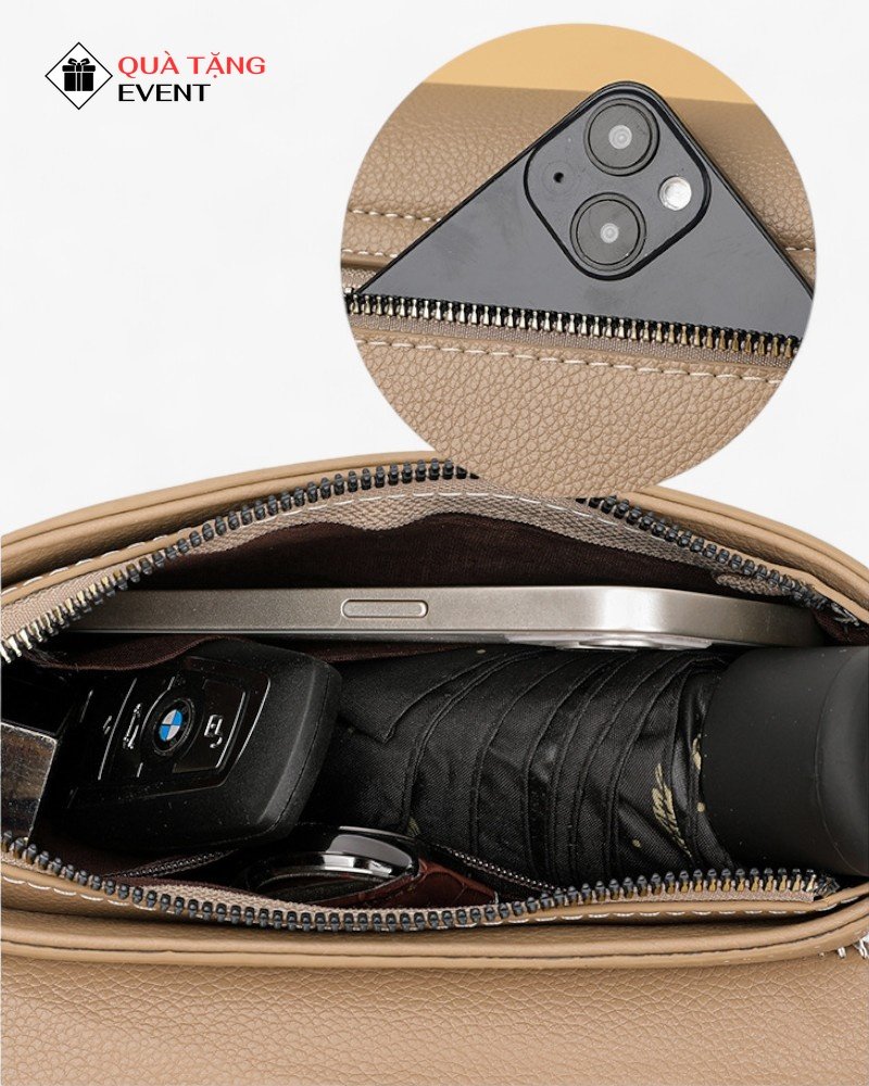 Túi xách nữ đeo chéo quà tặng doanh nghiệp, in logo theo yêu cầu - Mã TXNDC013 Công ty túi xách nữ Hà Nội - TXNDC013