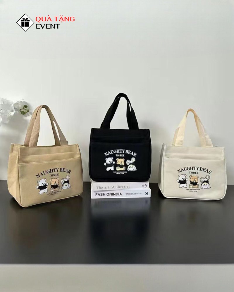 Túi canvas quà tặng doanh nghiệp, in logo theo yêu cầu - Mã TCV017 Cty may túi Canvas - TCV017