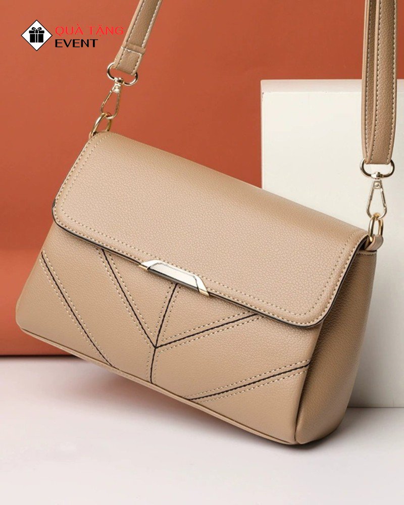 Túi xách nữ đeo chéo quà tặng doanh nghiệp, in logo theo yêu cầu - Mã TXNDC012 Địa chỉ may túi xách nữ TPHCM - TXNDC012