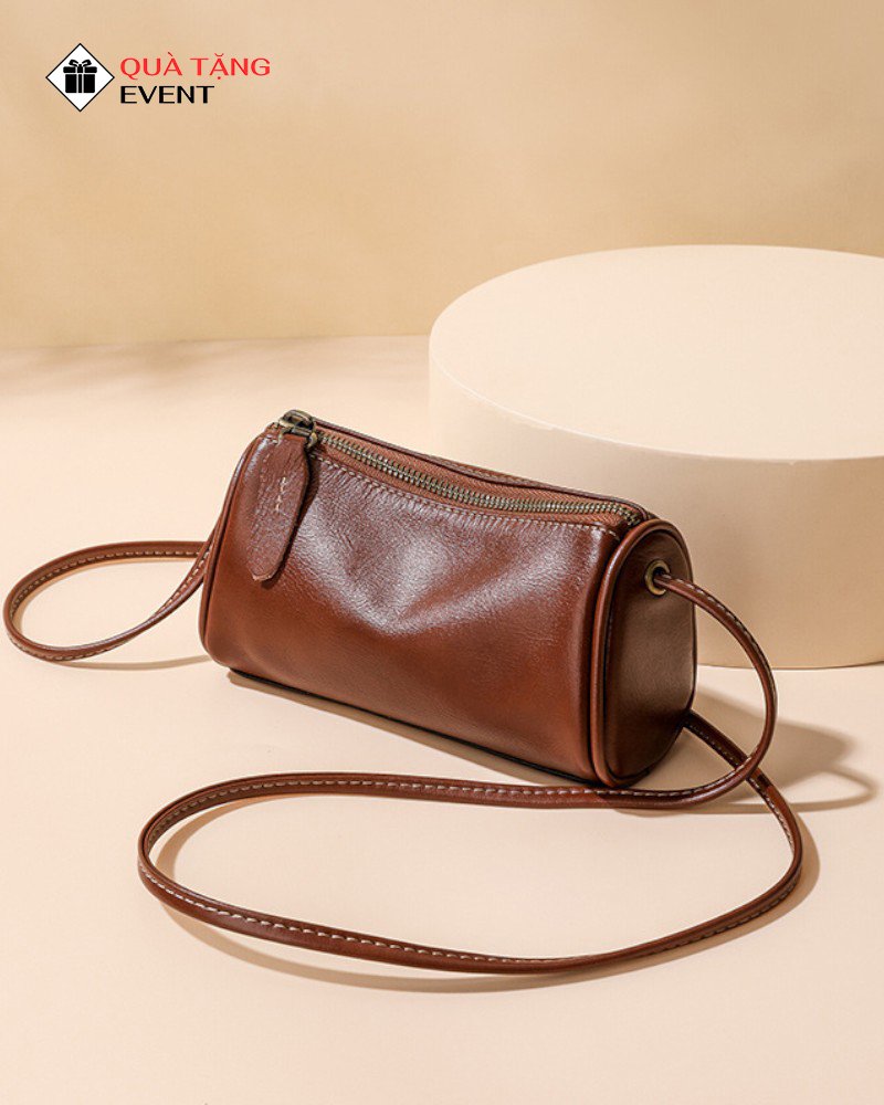 Túi xách nữ đeo chéo quà tặng doanh nghiệp, in logo theo yêu cầu - Mã TXNDC055 Địa chỉ may túi xách nữ quà tặng - TXNDC055