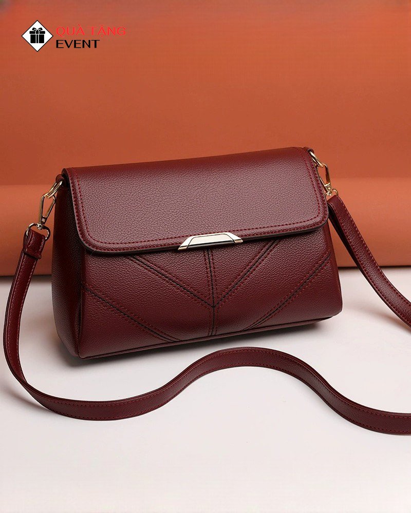 Túi xách nữ đeo chéo quà tặng doanh nghiệp, in logo theo yêu cầu - Mã TXNDC012 Địa chỉ may túi xách nữ quà tặng giá rẻ - TXNDC012