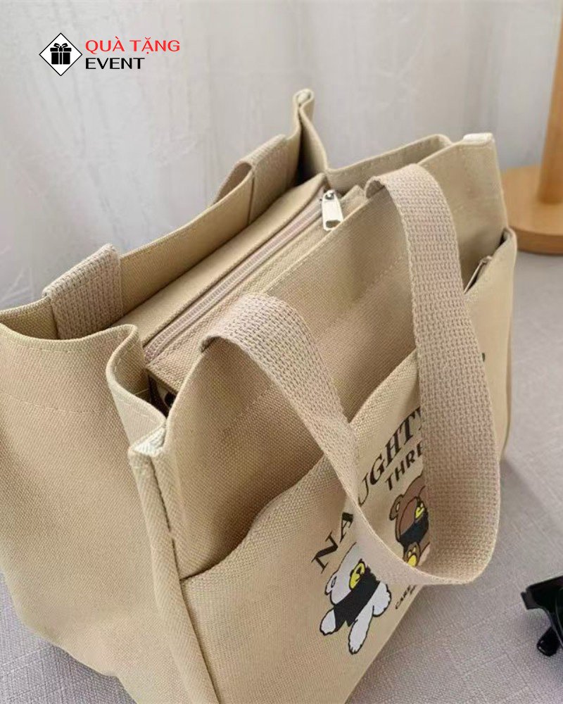 Túi canvas quà tặng doanh nghiệp, in logo theo yêu cầu - Mã TCV017 Địa chỉ sỉ túi Canvas - TCV017