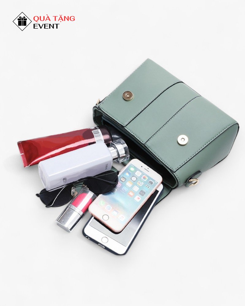 Túi xách nữ đeo chéo quà tặng doanh nghiệp, in logo theo yêu cầu - Mã TXNDC002 Gia công may túi xách nữ - TXNDC002