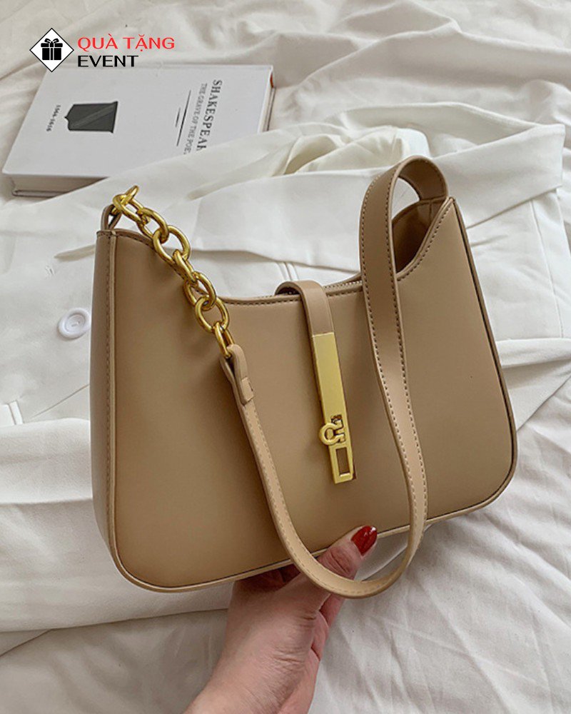 Túi xách nữ đeo vai quà tặng doanh nghiệp, in logo theo yêu cầu - Mã TXNDV001 Gia công túi xách nữ - TXNDV001