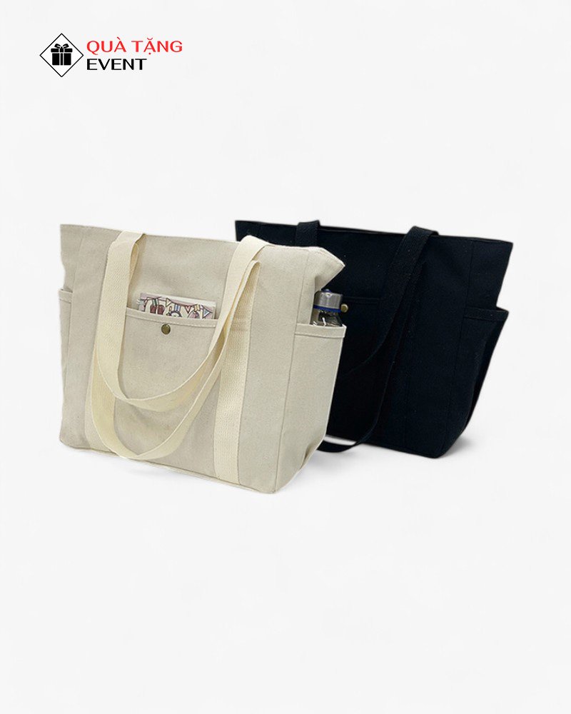 Túi canvas quà tặng doanh nghiệp, in logo theo yêu cầu - Mã TCV003 In túi Canvas theo yêu cầu TPHCM - TCV003