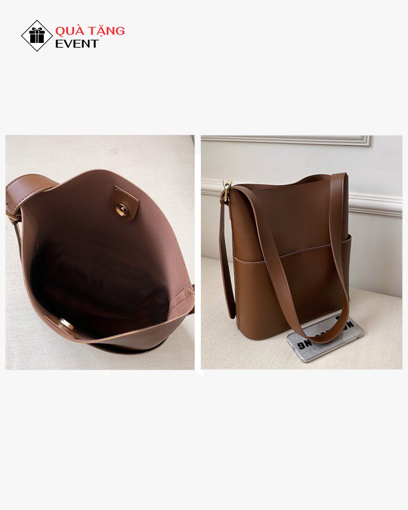 Túi xách nữ đeo vai quà tặng doanh nghiệp, in logo theo yêu cầu - Mã TXNDV012 In túi xách nữ theo yêu cầu TPHCM - TXNDV012