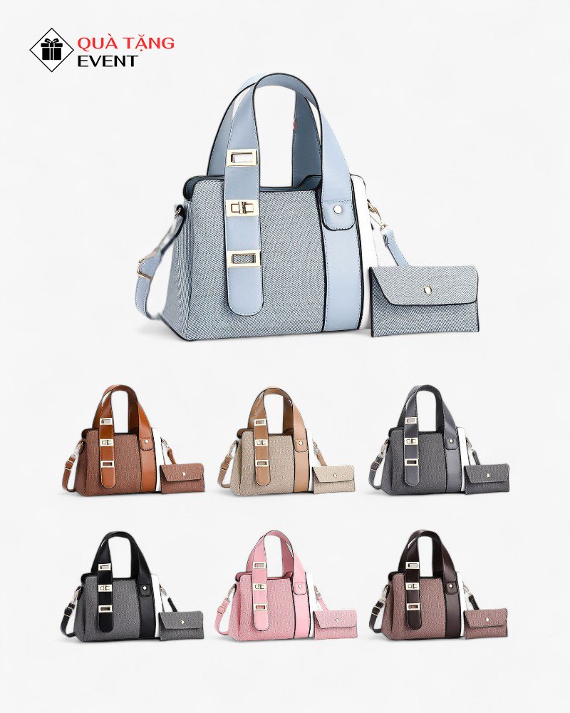Túi xách nữ đeo chéo quà tặng doanh nghiệp, in logo theo yêu cầu - Mã TXNDC036 May túi xách nữ Hà Nội - TXNDC036