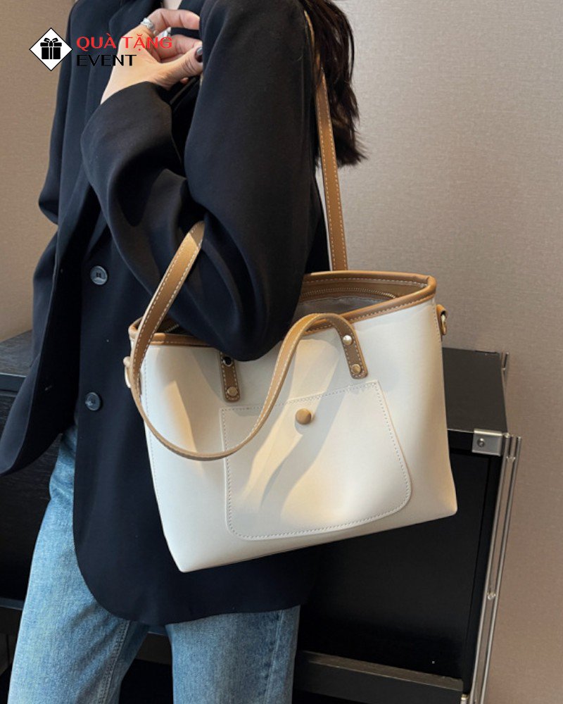 Túi xách nữ công sở quà tặng doanh nghiệp, in logo theo yêu cầu - Mã TXNCS013 May túi xách nữ doanh nghiệp - TXNCS013