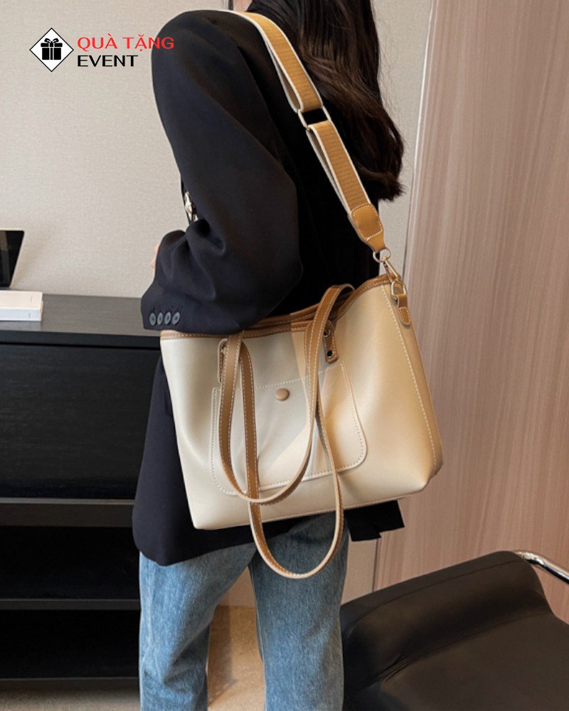 Túi xách nữ công sở quà tặng doanh nghiệp, in logo theo yêu cầu - Mã TXNCS013 May túi xách nữ giá rẻ Sài Gòn - TXNCS013