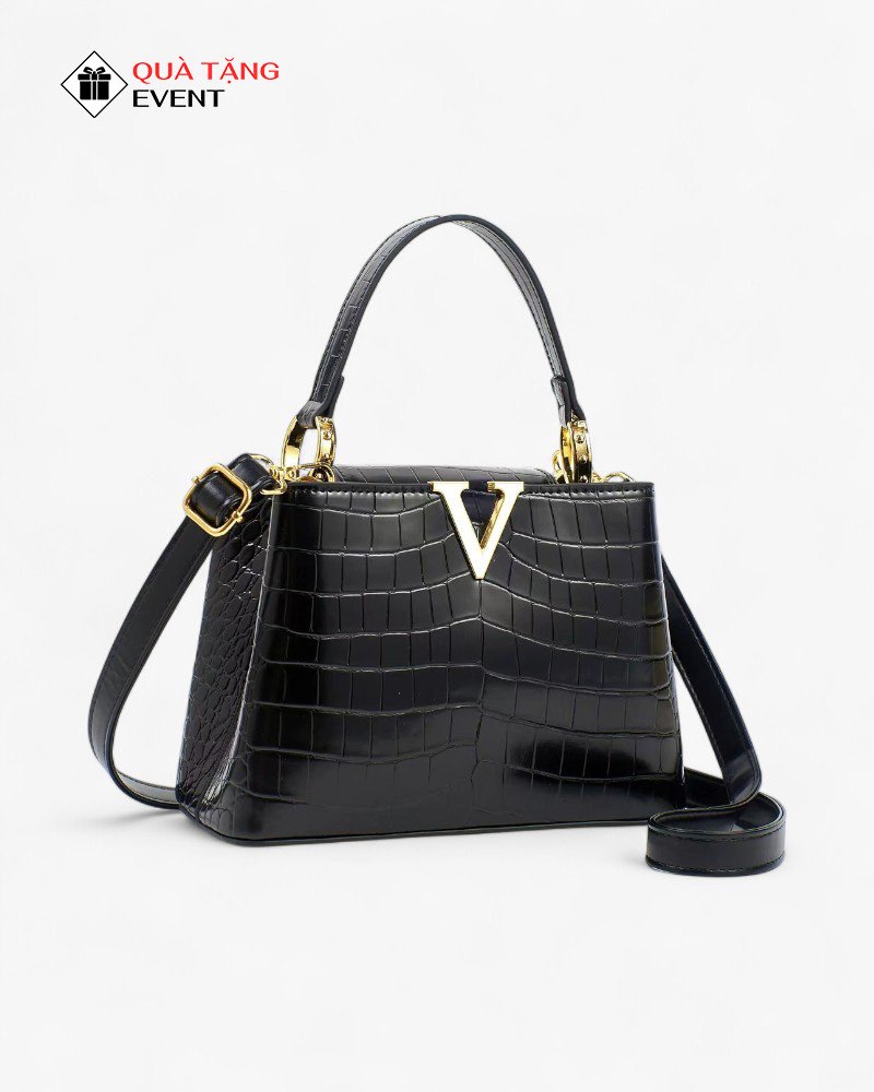 Túi xách nữ đeo chéo quà tặng doanh nghiệp, in logo theo yêu cầu - Mã TXNDC025 May túi xách nữ thời trang sỉ - TXNDC025