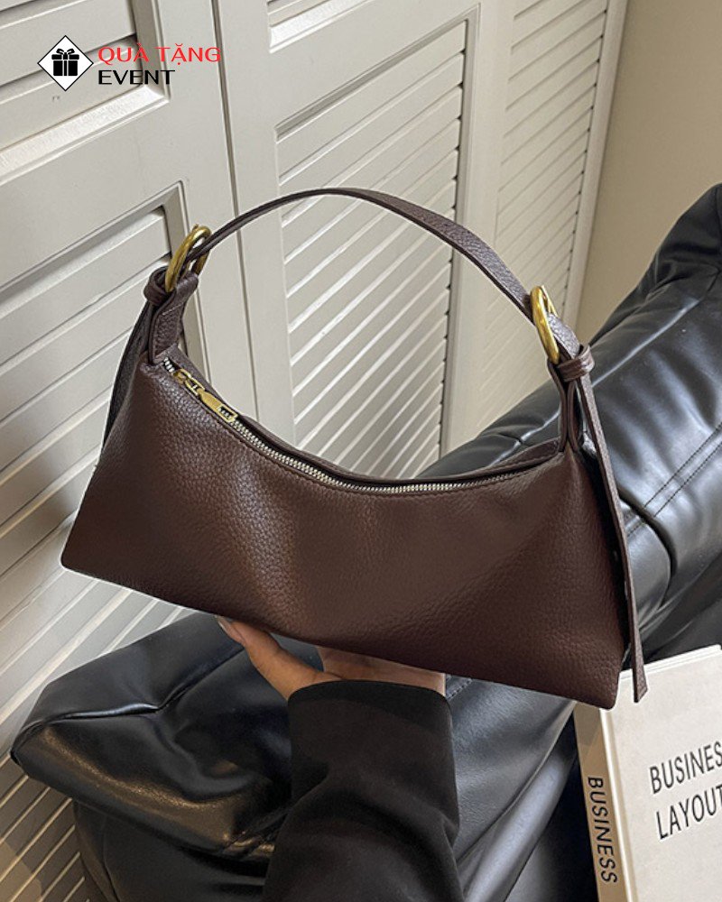 Túi xách nữ đeo vai quà tặng doanh nghiệp, in logo theo yêu cầu - Mã TXNDV004 May túi xách nữ thời trang sỉ - TXNDV004