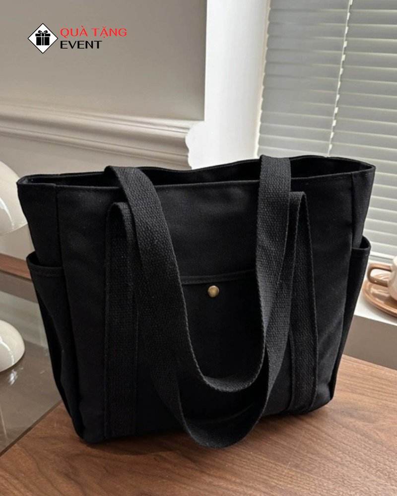 Túi canvas quà tặng doanh nghiệp, in logo theo yêu cầu - Mã TCV009 Nhận gia công túi Canvas - TCV009
