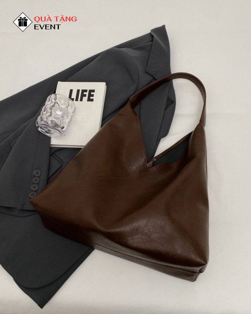 Túi xách nữ đeo vai quà tặng doanh nghiệp, in logo theo yêu cầu - Mã TXNDV010 Nhận hàng may gia công túi xách nữ - TXNDV010