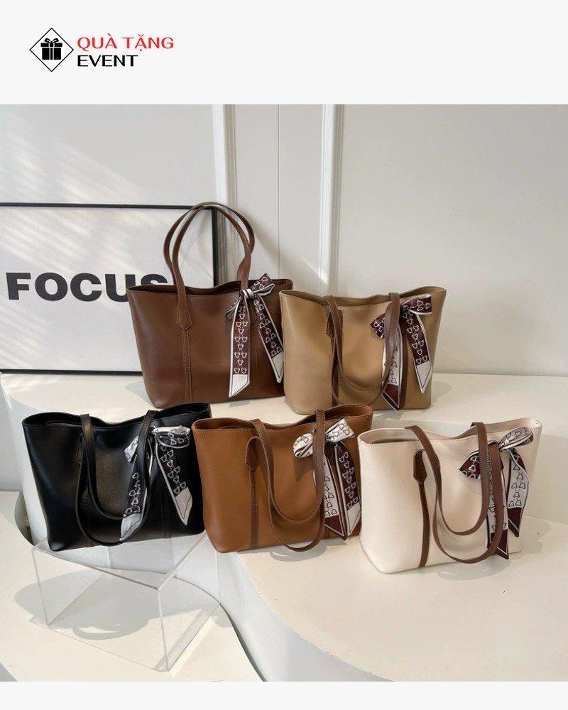 Túi xách nữ công sở quà tặng doanh nghiệp, in logo theo yêu cầu - Mã TXNCS012 Nhận may gia công túi xách nữ - TXNCS012