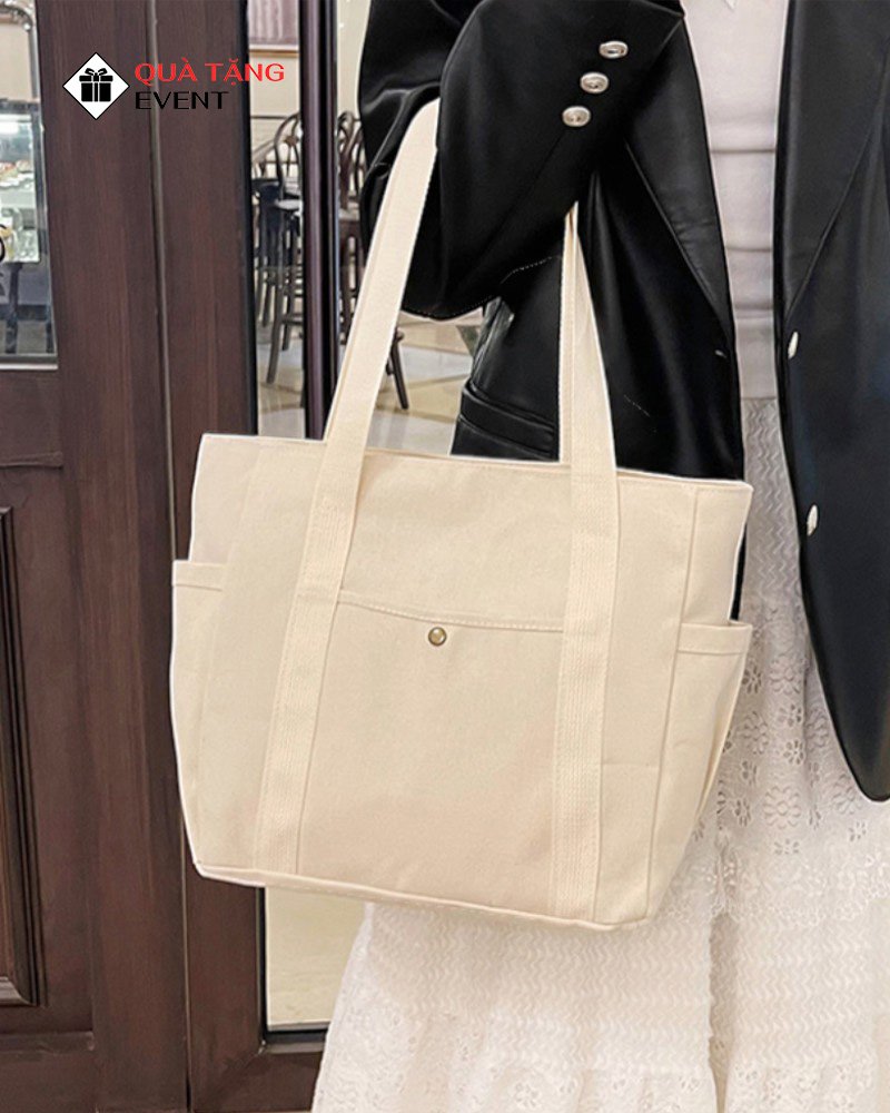Túi canvas quà tặng doanh nghiệp, in logo theo yêu cầu - Mã TCV003 Sản xuất túi Canvas Hà Nội - TCV003
