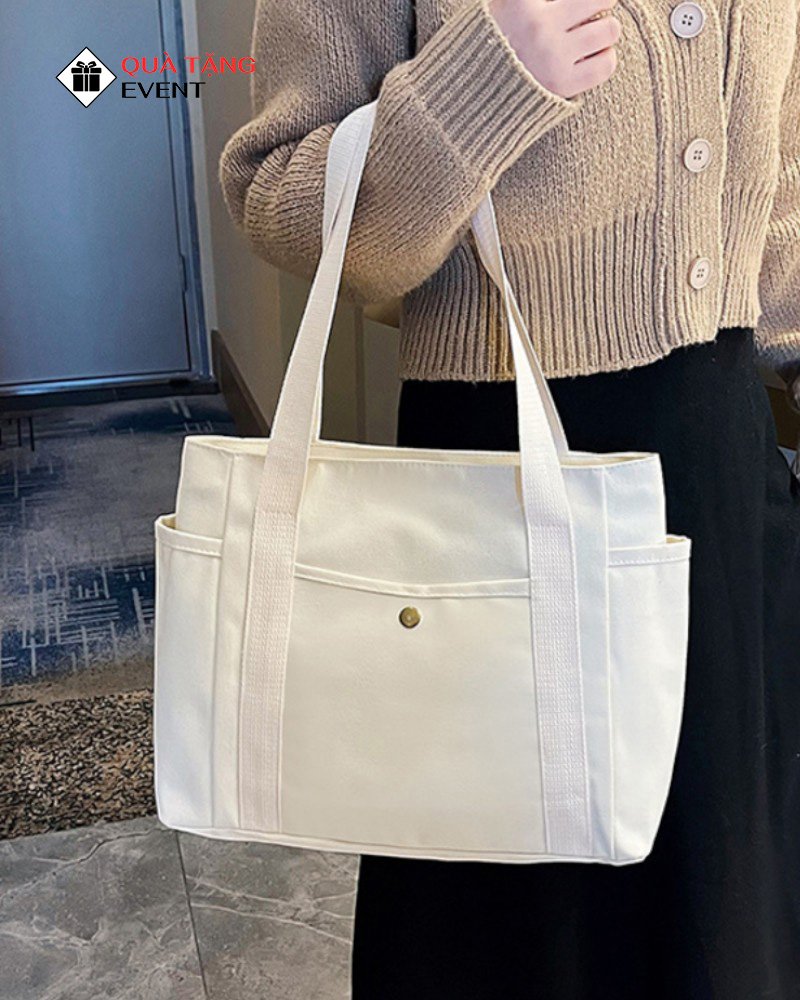 Túi canvas quà tặng doanh nghiệp, in logo theo yêu cầu - Mã TCV009 Sản xuất túi Canvas giá rẻ - TCV009