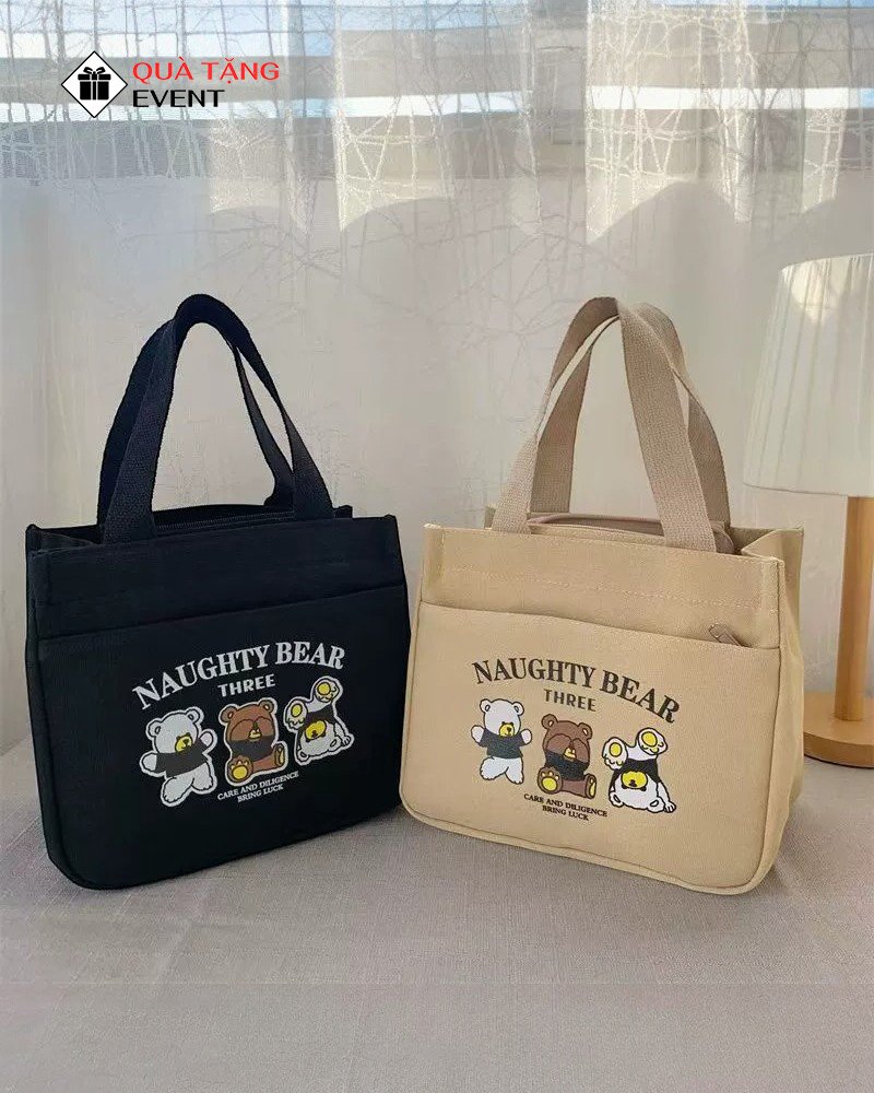 Túi canvas quà tặng doanh nghiệp, in logo theo yêu cầu - Mã TCV017 Sản xuất túi Canvas thời trang - TCV017