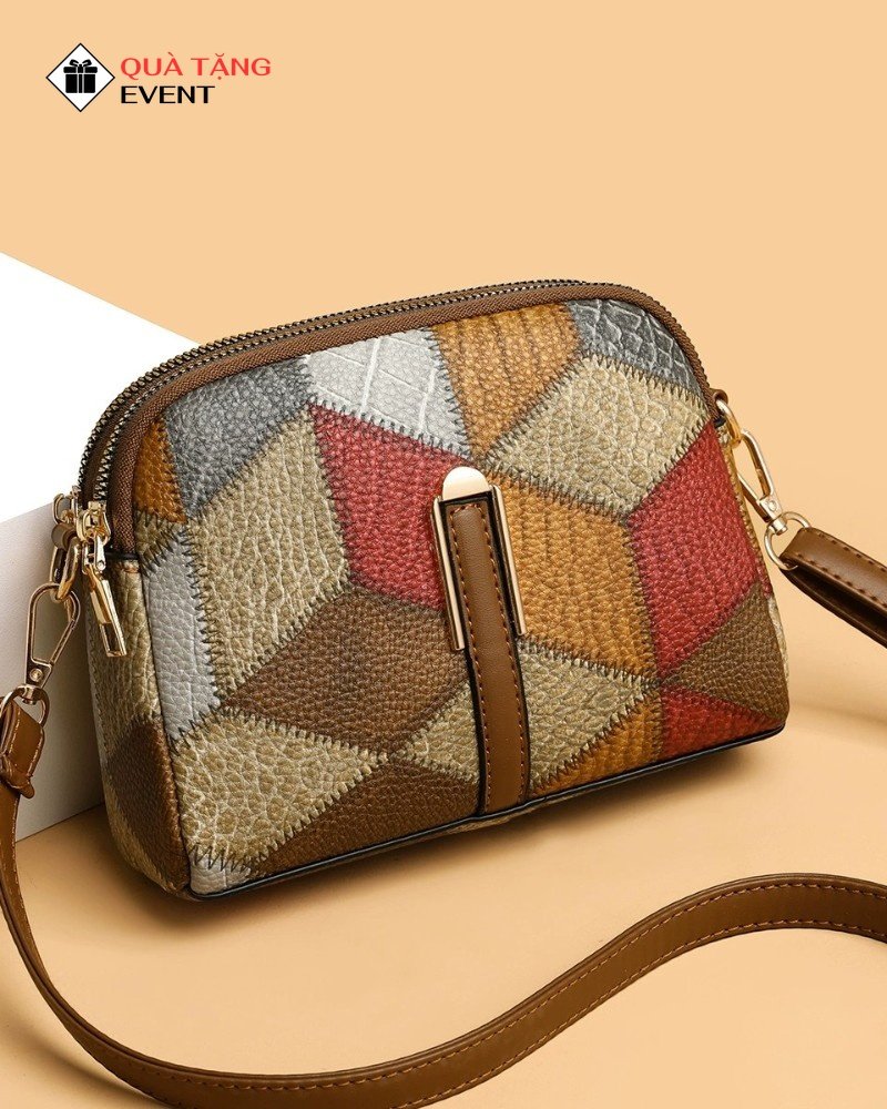 Túi xách nữ đeo chéo quà tặng doanh nghiệp, in logo theo yêu cầu - Mã TXNDC014 Sản xuất túi xách nữ TPHCM - TXNDC014