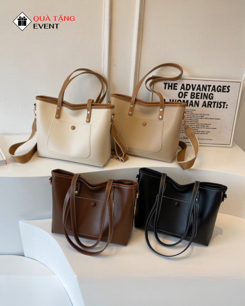 Túi xách nữ công sở quà tặng doanh nghiệp, in logo theo yêu cầu - Mã TXNCS013 Sản xuất túi xách nữ - TXNCS013