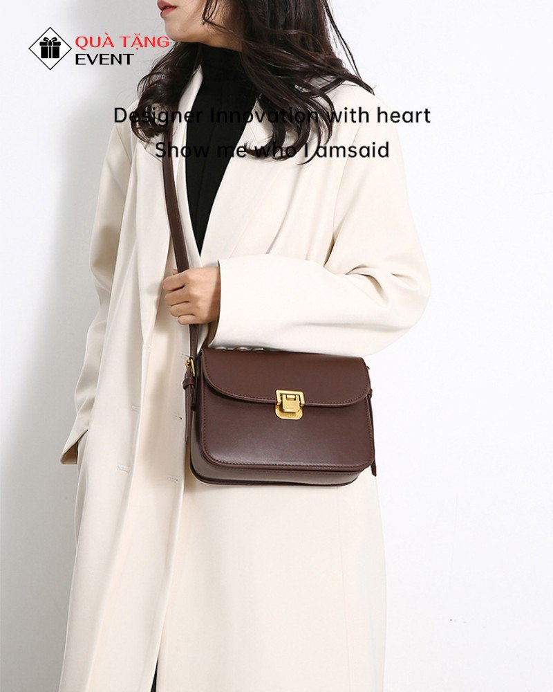 Túi xách nữ đeo chéo quà tặng doanh nghiệp, in logo theo yêu cầu - Mã TXNDC016 Sản xuất túi xách nữ - TXNDC016