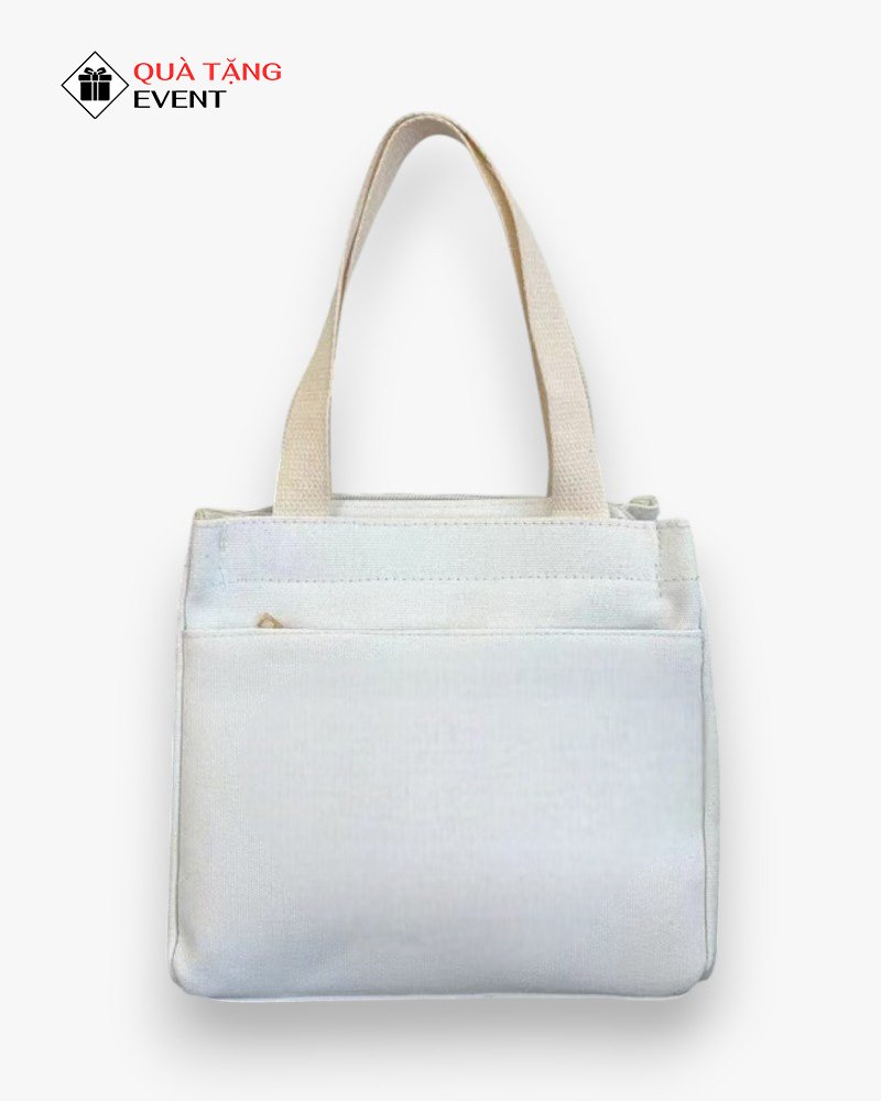 Túi canvas quà tặng doanh nghiệp, in logo theo yêu cầu - Mã TCV017 Túi Canvas in logo - TCV017