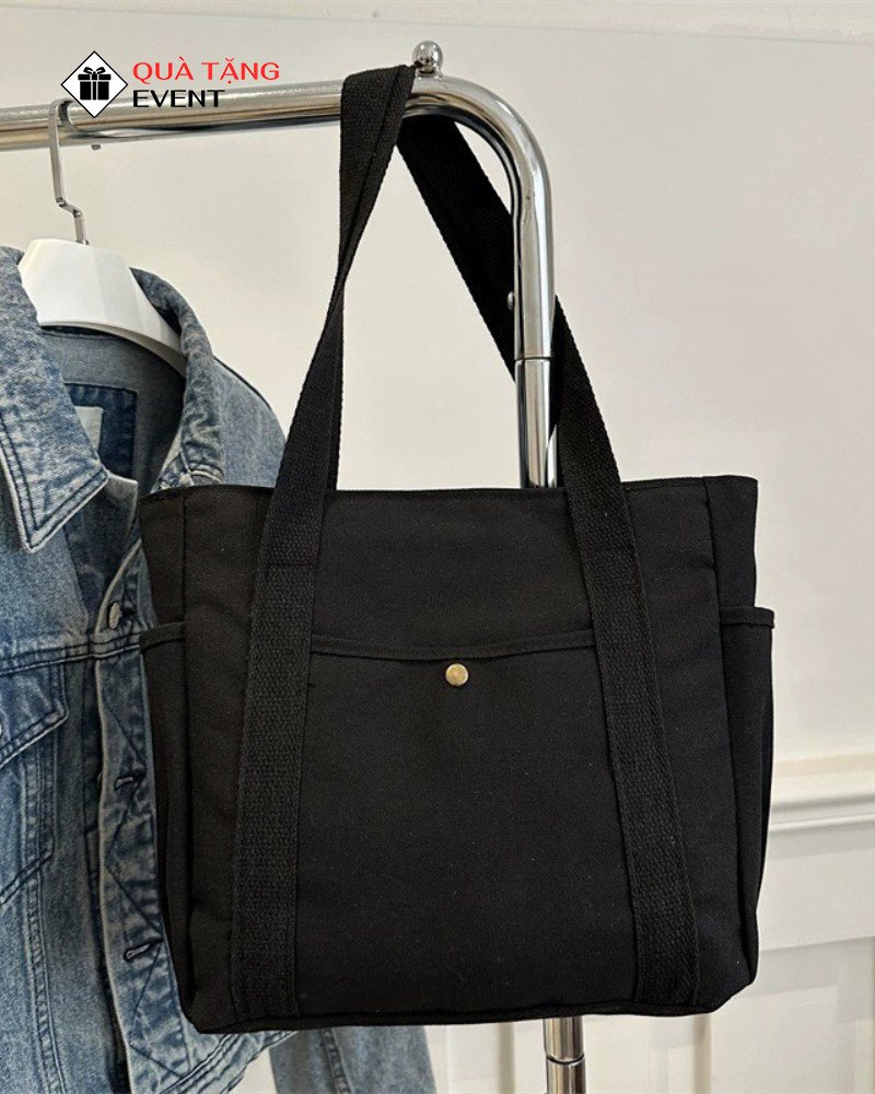 Túi canvas quà tặng doanh nghiệp, in logo theo yêu cầu - Mã TCV009 Túi Canvas in tên theo yêu cầu - TCV009