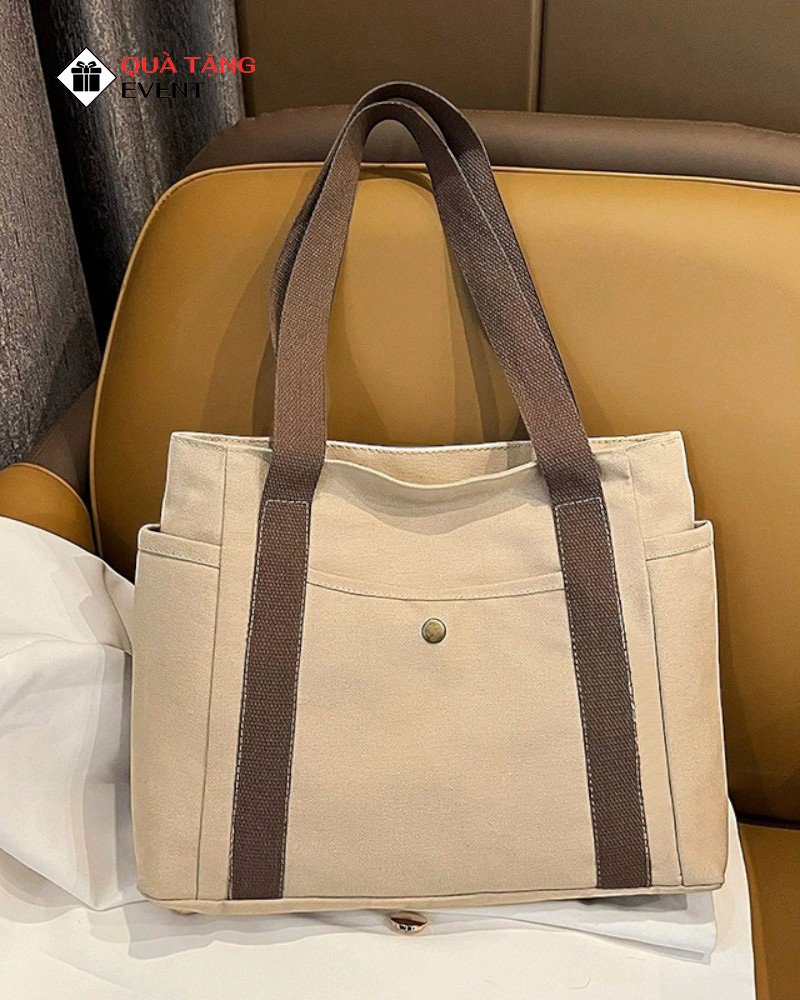 Túi canvas quà tặng doanh nghiệp, in logo theo yêu cầu - Mã TCV009 Túi Canvas quà tặng doanh nghiệp - TCV009