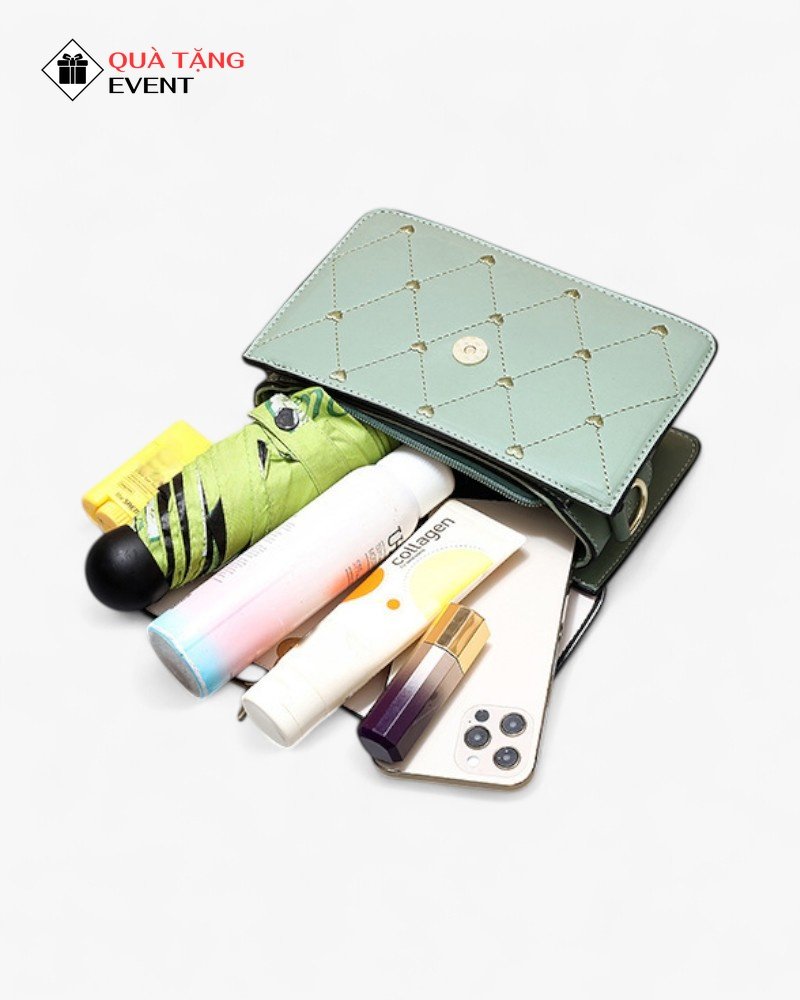 Túi xách nữ đeo chéo quà tặng doanh nghiệp, in logo theo yêu cầu - Mã TXNDC001 Túi xách nữ quảng cáo giá rẻ - TXNDC001