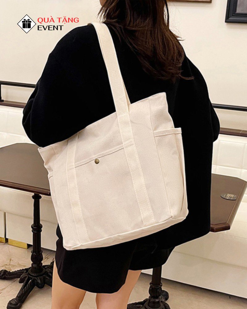 Túi canvas quà tặng doanh nghiệp, in logo theo yêu cầu - Mã TCV003 Xưởng bỏ sỉ túi Canvas - TCV003