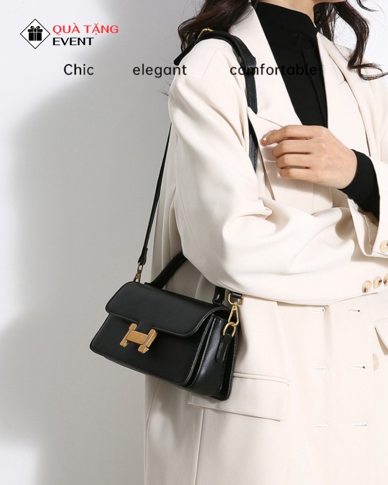 Túi xách nữ đeo chéo quà tặng doanh nghiệp, in logo theo yêu cầu - Mã TXNDC018 Xưởng chuyên sỉ túi xách nữ giá rẻ - TXNDC018