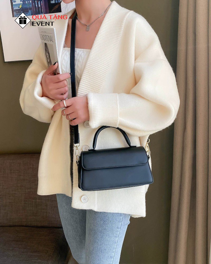 Túi xách nữ đeo chéo quà tặng doanh nghiệp, in logo theo yêu cầu - Mã TXNDC023 Xưởng làm túi xách nữ - TXNDC023