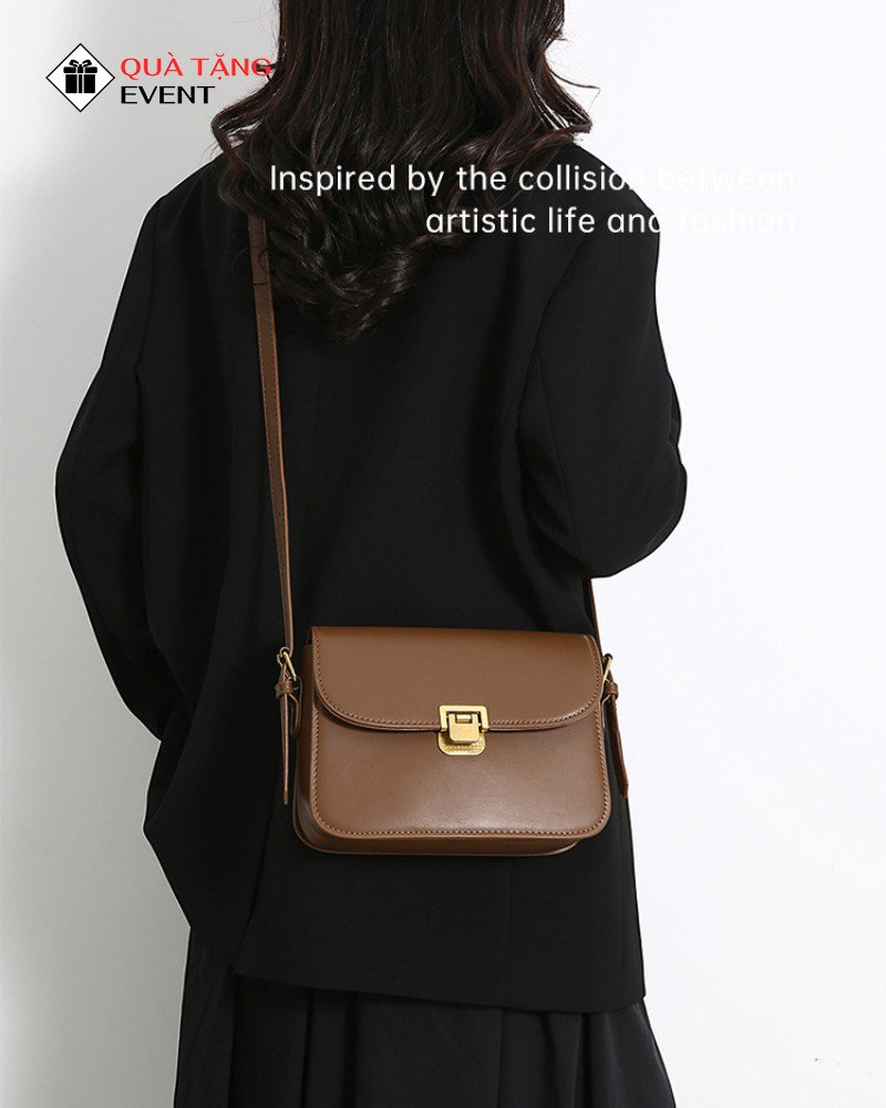 Túi xách nữ đeo chéo quà tặng doanh nghiệp, in logo theo yêu cầu - Mã TXNDC016 Xưởng may gia công túi xách nữ - TXNDC016