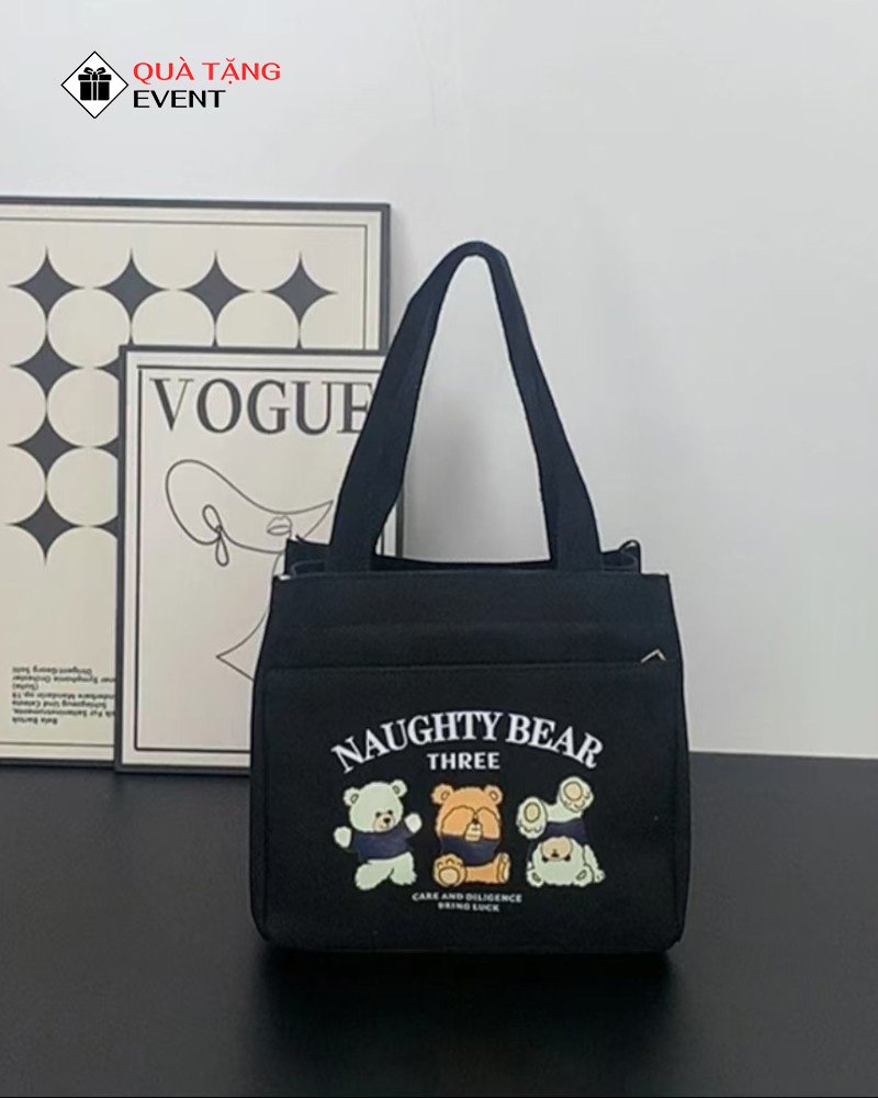 Túi canvas quà tặng doanh nghiệp, in logo theo yêu cầu - Mã TCV017 Xưởng may túi Canvas nữ - TCV017