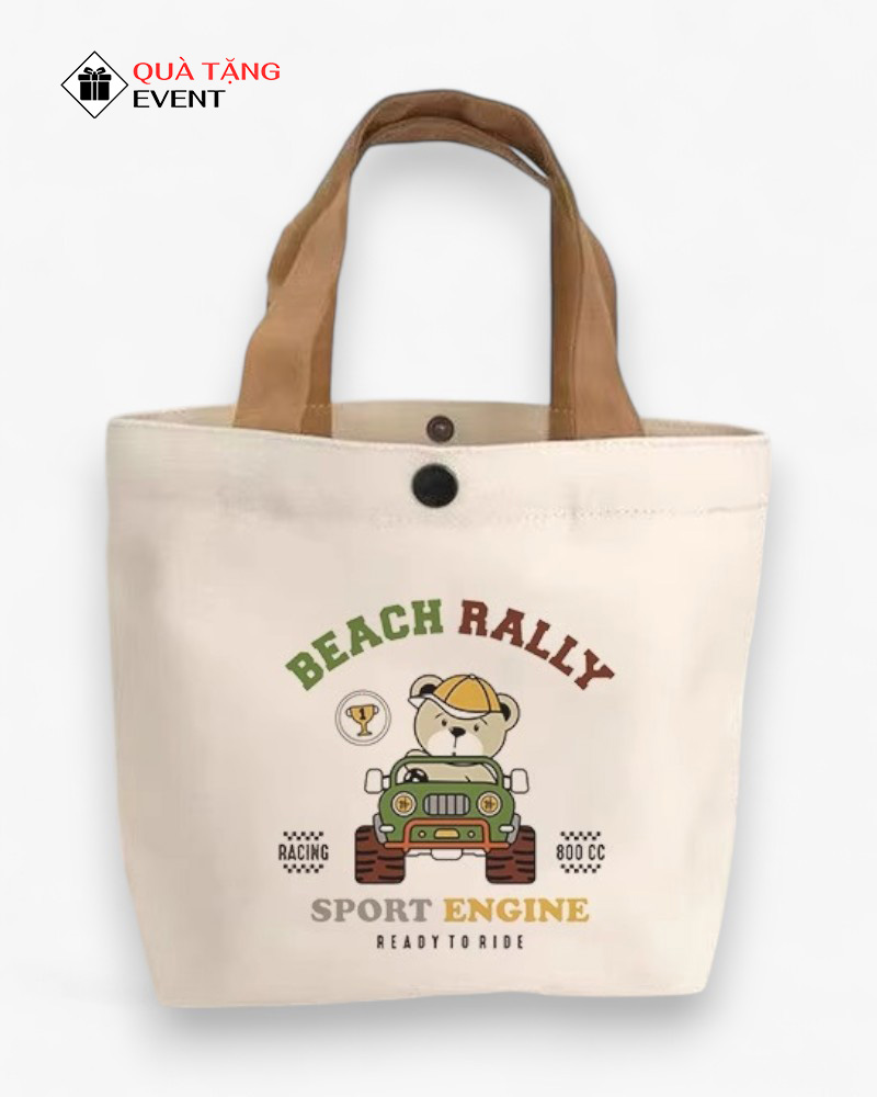Túi canvas quà tặng doanh nghiệp, in logo theo yêu cầu - Mã TCV004 Xưởng may túi vải Canvas - TCV004